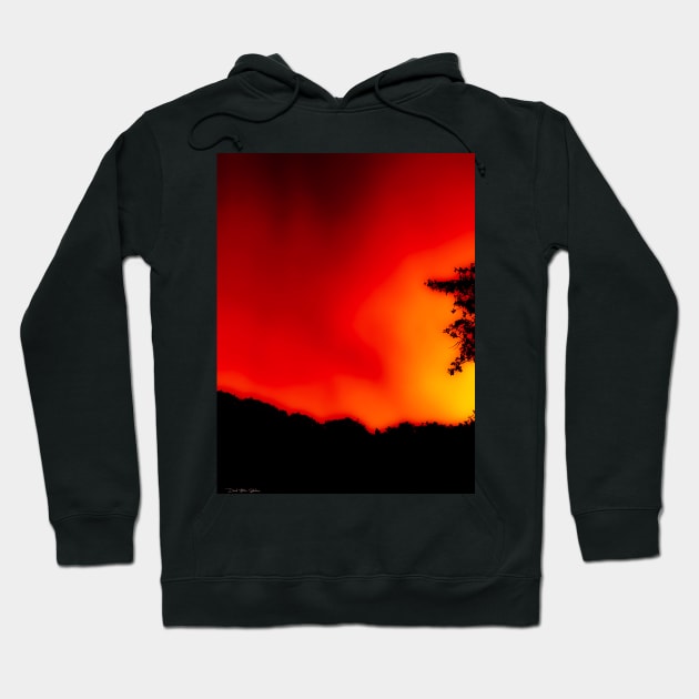 Red Skies At Night Hoodie by davidbstudios